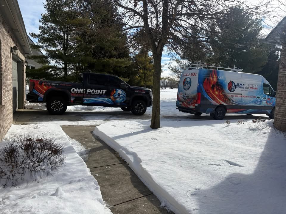 One Point HVAC fleet in the snow