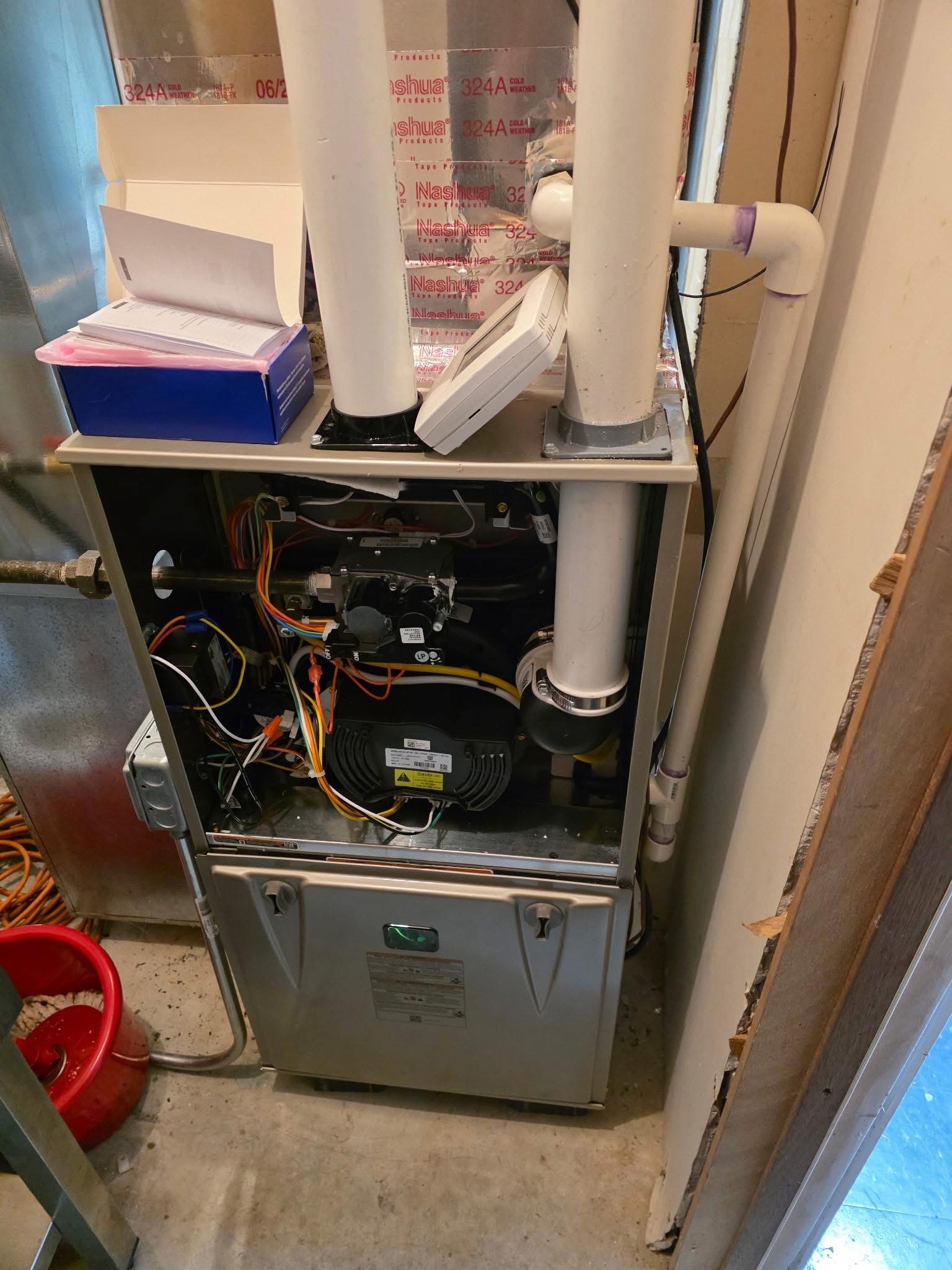 Inside of a clean, well-maintained furnace